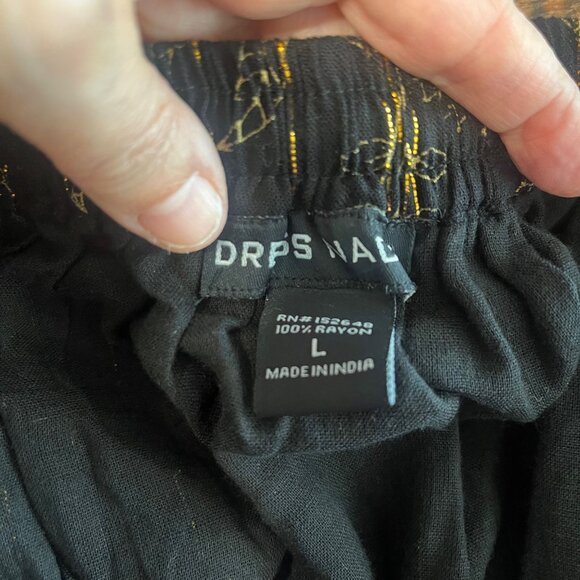 Dress Nado Maxi Skirt Black & Gold. Fully Lined Size L - Picture 5 of 7